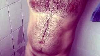 Secret Shower Jerk-Off Spills Cum Down Smooth Leg