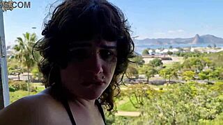 huge cumshot fills her mouth with epic view below