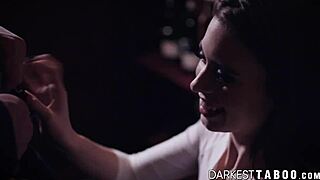 kinky brunette bends over for boss's rough pussy pounding