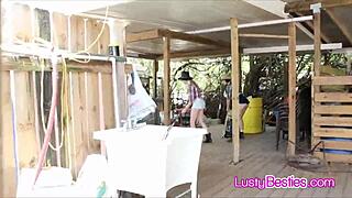 damn these slutty cowgirls ridin cock so wild on the ranch ughh