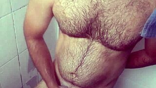 Secret Shower Jerk-Off Spills Cum Down Smooth Leg