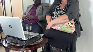 boss bbw blonde milf secretary blows black cock eats pussy office cumshot