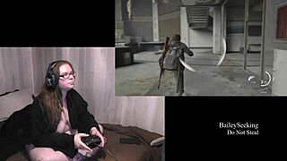 naked bbw ellie glasses piercing plays last of us 2 nude 😈🍑