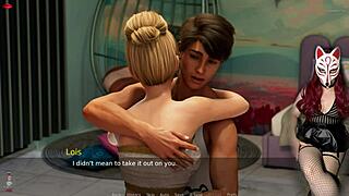 Young Stud Rips Fishnets on Big Tits Milf Mommy in Law in See Through Game Ep 35