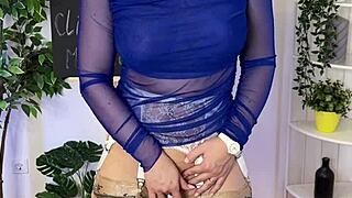 Curvy Milf Teacher Spanks and Strokes Clit in Nylon Heels Domination Lesson