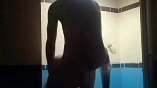 Curvy hairy Colombian milf prostitute with big tits fucked doggystyle in motel