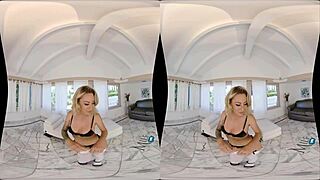 Isabelle Deltore Delivers Wet Shaved Pussy Massage In Lingerie For MilfVR