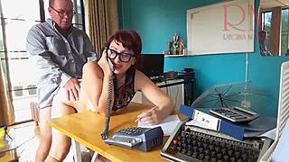 Boss Dominates Secretary with Office Blowjob During Phone Call