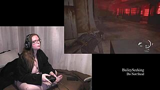 naked bbw ellie glasses piercing plays last of us 2 nude 😈🍑