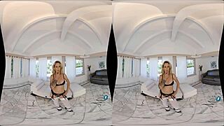 Isabelle Deltore Delivers Wet Shaved Pussy Massage In Lingerie For MilfVR