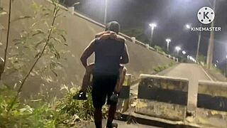 Wife Betrays Cuckold Hubby with Hung Black Stud After Gas Runs Dry on Street