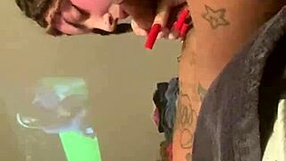 Horny BBW Brunette Gaknasty Sucks Monster Big Black Cock