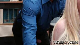 Police Catches Petite 18-19 Year Old Blonde Amateur Attempted Thief Hardcore