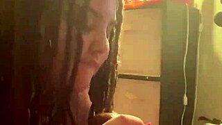 Horny BBW Brunette Gaknasty Sucks Monster Big Black Cock