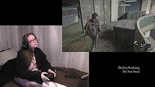 naked bbw ellie glasses piercing plays last of us 2 nude 😈🍑