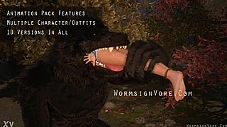 damn, werewolf devours barefoot waitress feet