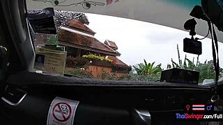 Amateur teen couple fucks wildly in Thailand mountains doggystyle hardcore!