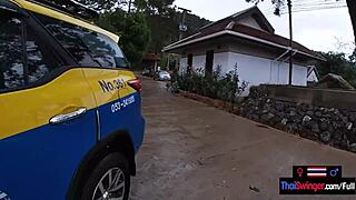 Amateur teen couple fucks wildly in Thailand mountains doggystyle hardcore!