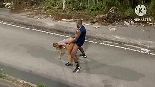 Wife Betrays Cuckold Hubby with Hung Black Stud After Gas Runs Dry on Street