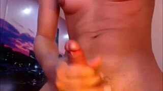 Transexual Crossdresses and Pleasures Herself with Toys