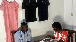 tailor fucks bent over customer doggystyle with huge black monster cock in shop until squirting