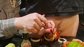 Kitchen Cock Torment with Urethral Insertion and Humiliation