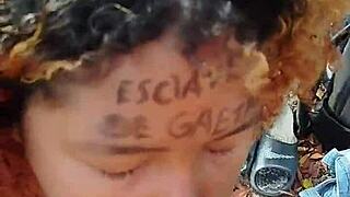 she drops to her knees for a risky beach blowjob ending with cum all over her face