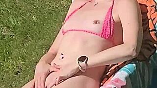 skinny milf wife caught naked masturbating huge pussy lips pierced nipples before blowjob cumshot