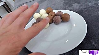 Busty Stepmom Isabel Love Demands Jay Romero Cum Chocolates!