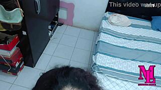 latina sucks father-in-law's cock cums on my tits while mommy's away