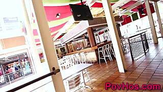 pov teen struts sexy ass fingering in public jeans shorts