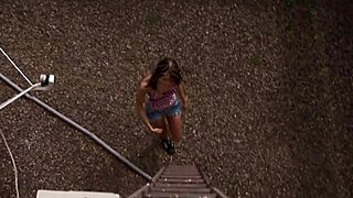 Adorable teen takes double penetration black white cocks anal doggystyle cum in mouth