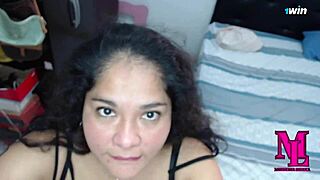 latina sucks father-in-law's cock cums on my tits while mommy's away