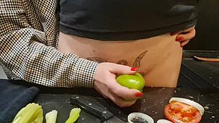 Kitchen Cock Torment with Urethral Insertion and Humiliation