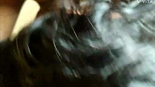 wife sneaks huge cock pounding while hubby serves in army bent over creampie 