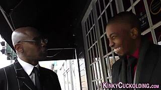 loser hubby watch me stroke this huge cock cuck! interracial femdom 3some 