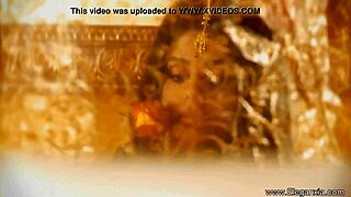 In ancient Indian temples, a brunette couple uncovers sacred sensuality's intimate secrets together