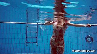 Martina Hot Croatian Redhead Nudist Beach Pool Shower Show