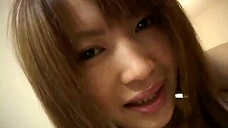 hairy pussied asian babe! her pussy gets banged hard by group!