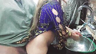 indian village maid gets fucked hard in kitchen by owner alone on ranch