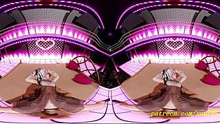 vr180 mmd ayame dances seductively in 3d hentai sex