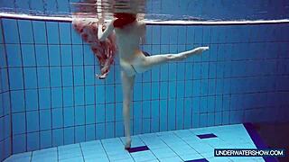 Martina Hot Croatian Redhead Nudist Beach Pool Shower Show