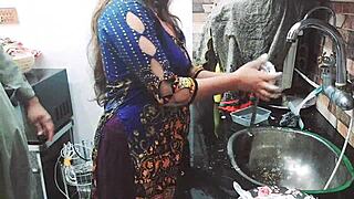 indian village maid gets fucked hard in kitchen by owner alone on ranch