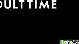 Andi Avalon Scotty P Renews with Busty Blonde Nuru Pussy Massage