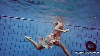 Martina Hot Croatian Redhead Nudist Beach Pool Shower Show