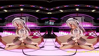 vr180 mmd ayame dances seductively in 3d hentai sex