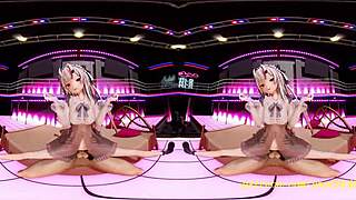 vr180 mmd ayame dances seductively in 3d hentai sex