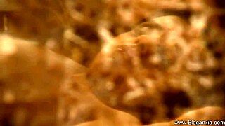 In ancient Indian temples, a brunette couple uncovers sacred sensuality's intimate secrets together