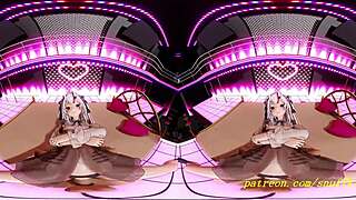 vr180 mmd ayame dances seductively in 3d hentai sex