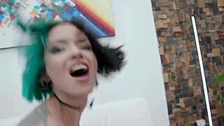 i can't believe kimi's first dp with two huge bbc's pounding her tight holes